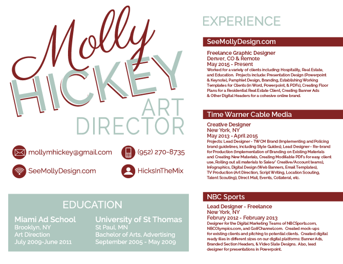 resume see molly design resume pamphlet
